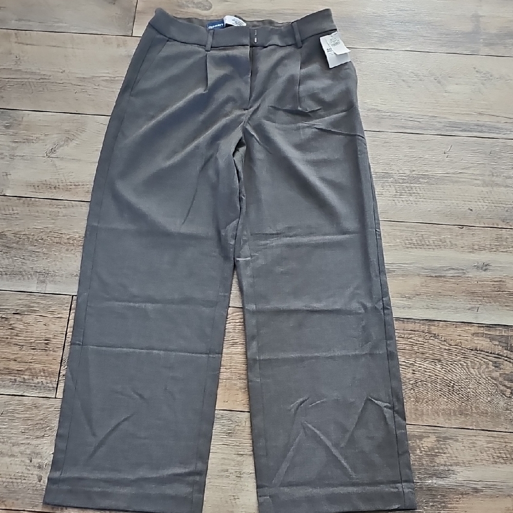 Old Navy Straight-Leg Dress Pants - Charcoal Gray